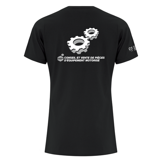 T-SHIRT NOIR MANCHES COURTES FEMME - CVPEM