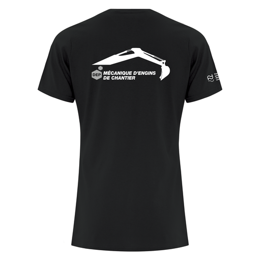 T-SHIRT NOIR MANCHES COURTES FEMME - MEC