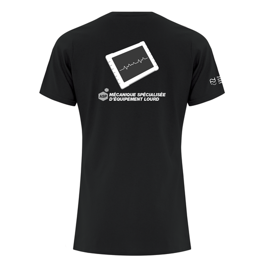 T-SHIRT NOIR MANCHES COURTES FEMME - MSEL