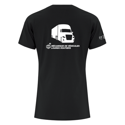 T-SHIRT NOIR MANCHES COURTES FEMME - MVLR